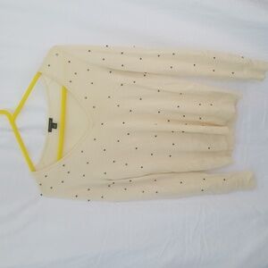 Ann Taylor women's cream sweater with rhinestones size small